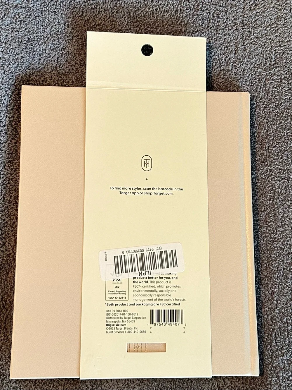 Target Threshold Faux Leather Planner in Pale Peach